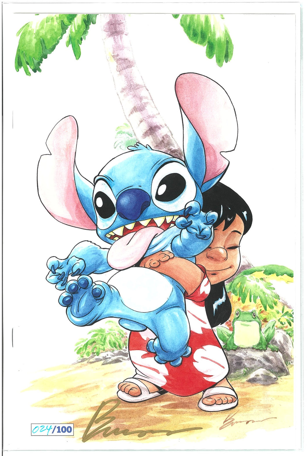LILO & STITCH #1 Legends/Buzz Exclusive Watercolor Edition Signed with COA